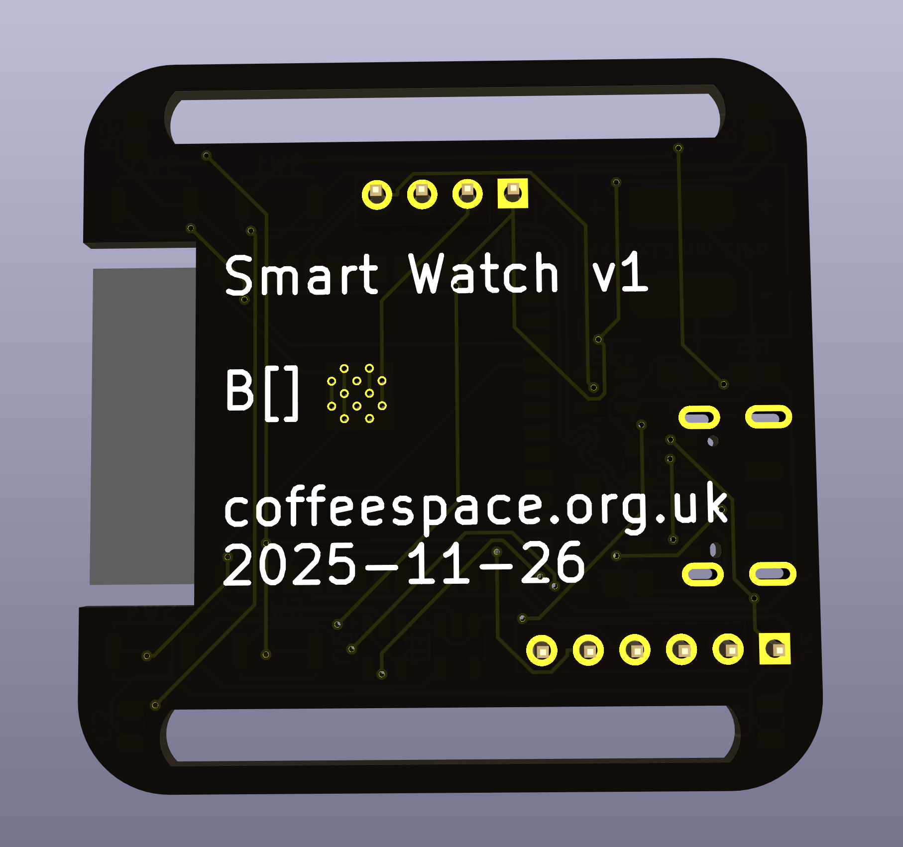 KiCAD 3D render rear