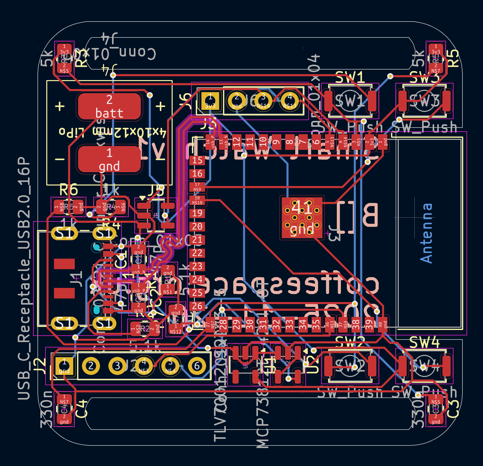 KiCAD component placement & traces