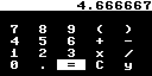 Calculator app result
