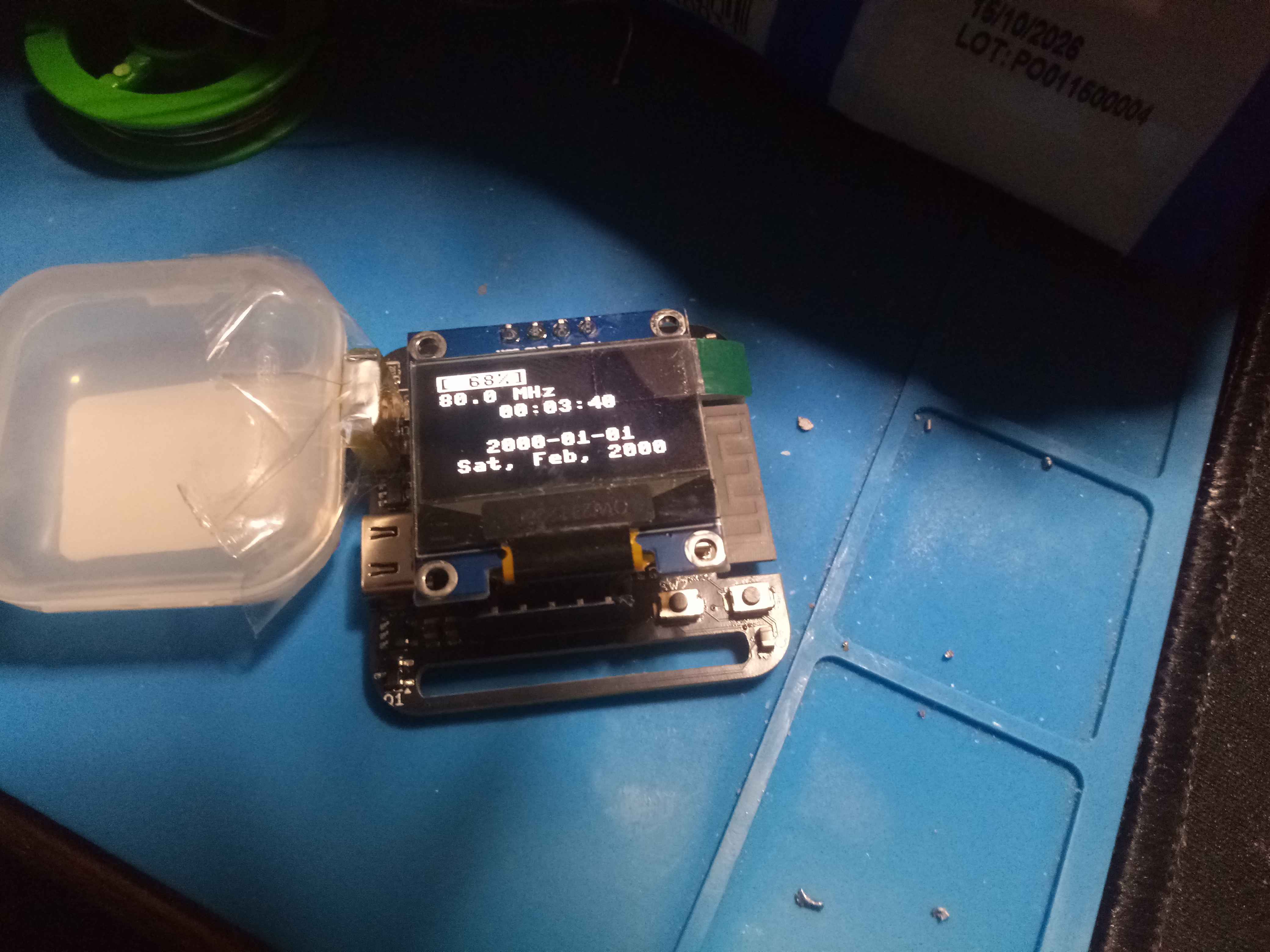 Carefully soldered LiPo to PCB